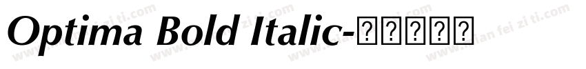 Optima Bold Italic字体转换